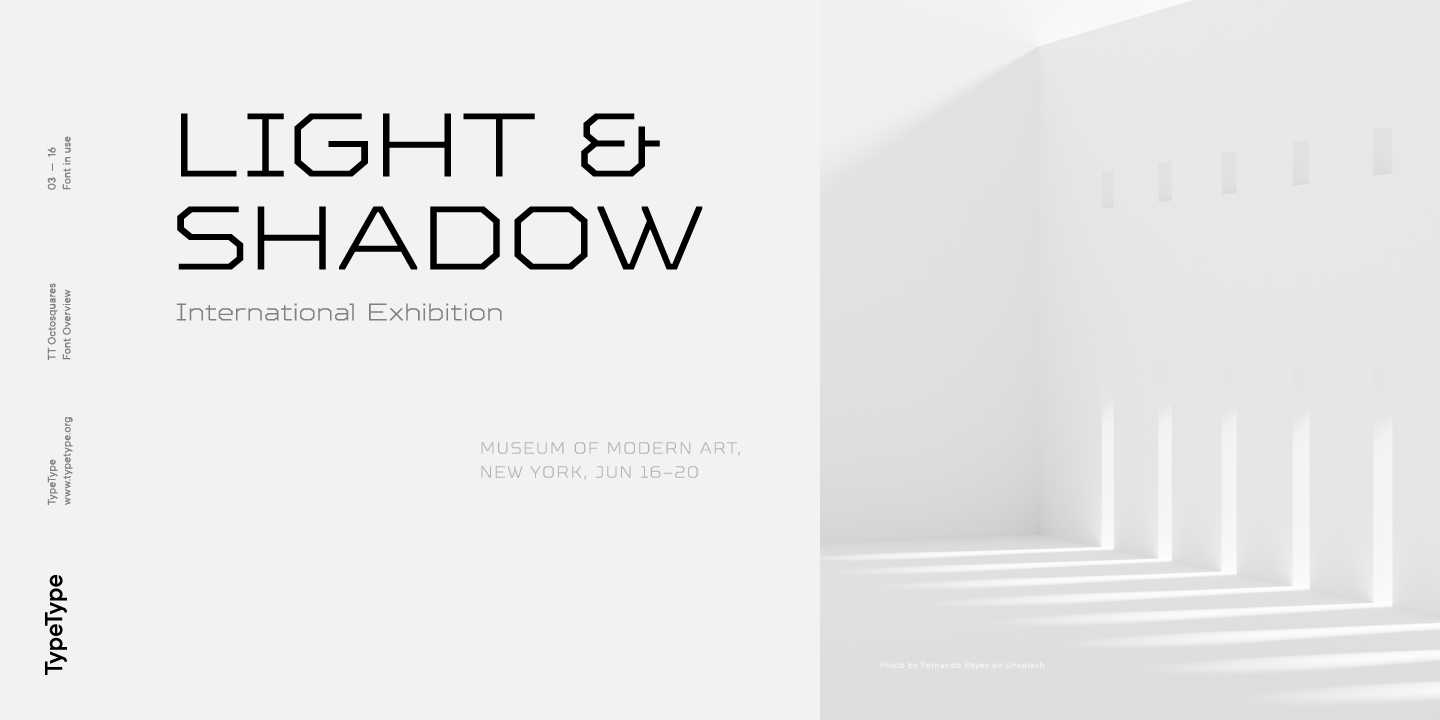 TT Octosquares Light Font preview